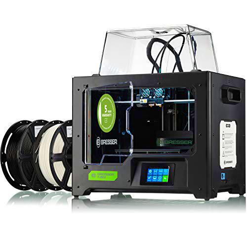 Bresser T-Rex - Impresora 3D WLAN FFF-3D con Doble extrusor (Bicolor)