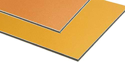 RS PRO Chapa de aluminio, 1200 x 1200 x 3 mm, color amarillo
