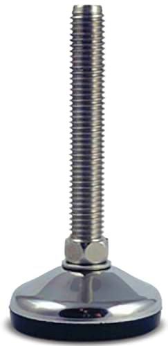 RS PRO Pie ajustable M16 hasta 1000 kg x 100 mm, inclinable hasta 10º/acero inoxidable x 138 mm